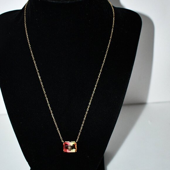 Kurt Geiger London Signature Eagle Tourmaline Short Pendant Necklace #518205GLD9 - Picture 1 of 6
